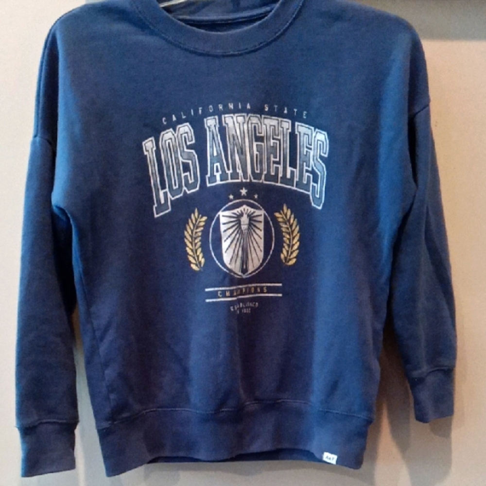 Abercrombie Kids Blue Los Angeles Graphic Crewneck Sweater